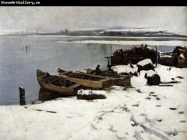 Jaime Morera Galicia Snowy Bank of Lake Trasimeno